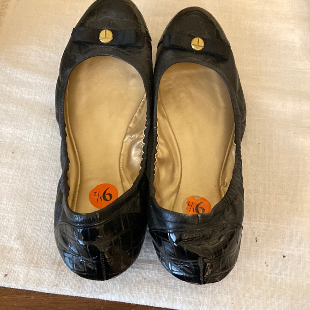 Tabari Black Leather Shoe Size 9.5